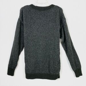 Muji Green Wool Blend Knit Crewneck Sweater